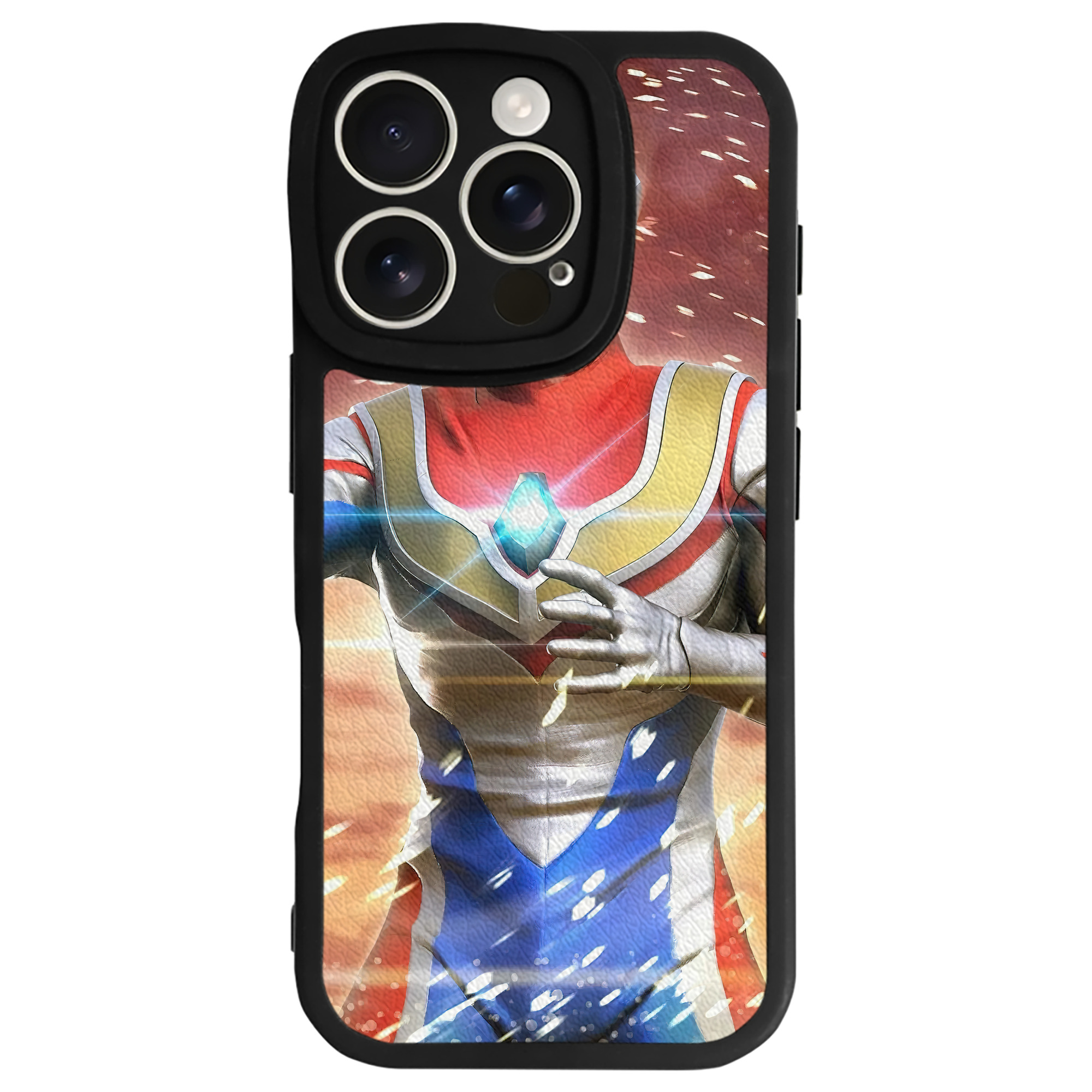 （画像用） ウルトラマン Ultraman 【iPhone 16シリーズ対応】シリコンスマホケース（レザー調） 材質：シリコン